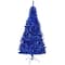 7ft. Pre-Lit Blue Artificial Tinsel Christmas Tree, Clear Lights